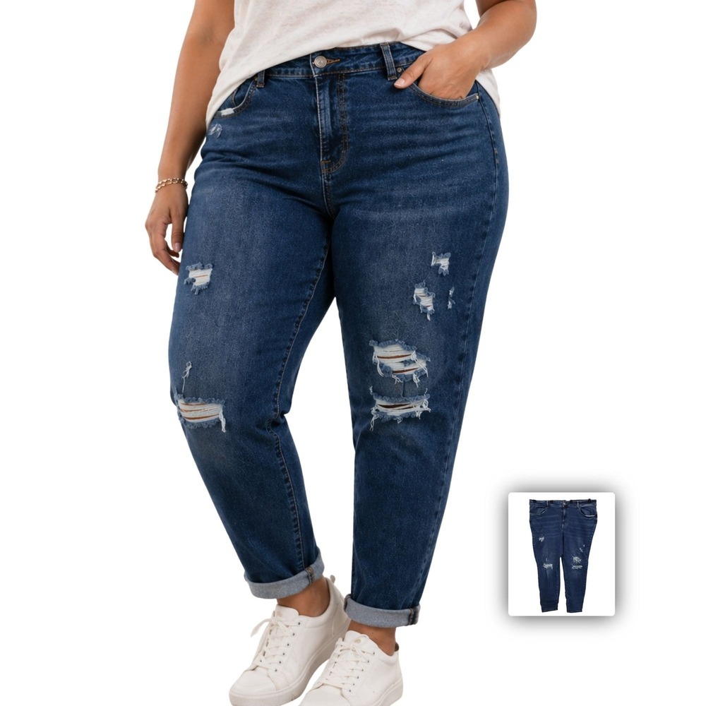 Maurices Skinny Jeans High Rise Distressed Stretch Festival Summer Boho 24W